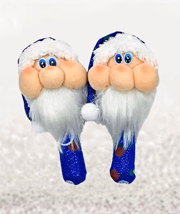 Maracas Papá Noel azul       